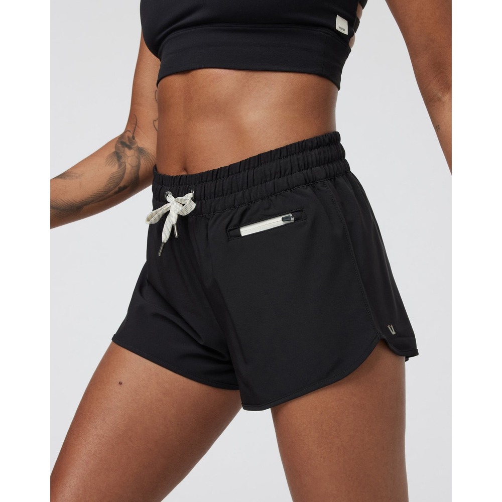 Vuori Clementine 2.0 Short Women L Black 2.5" Inseam Athletic Running Gorpcore